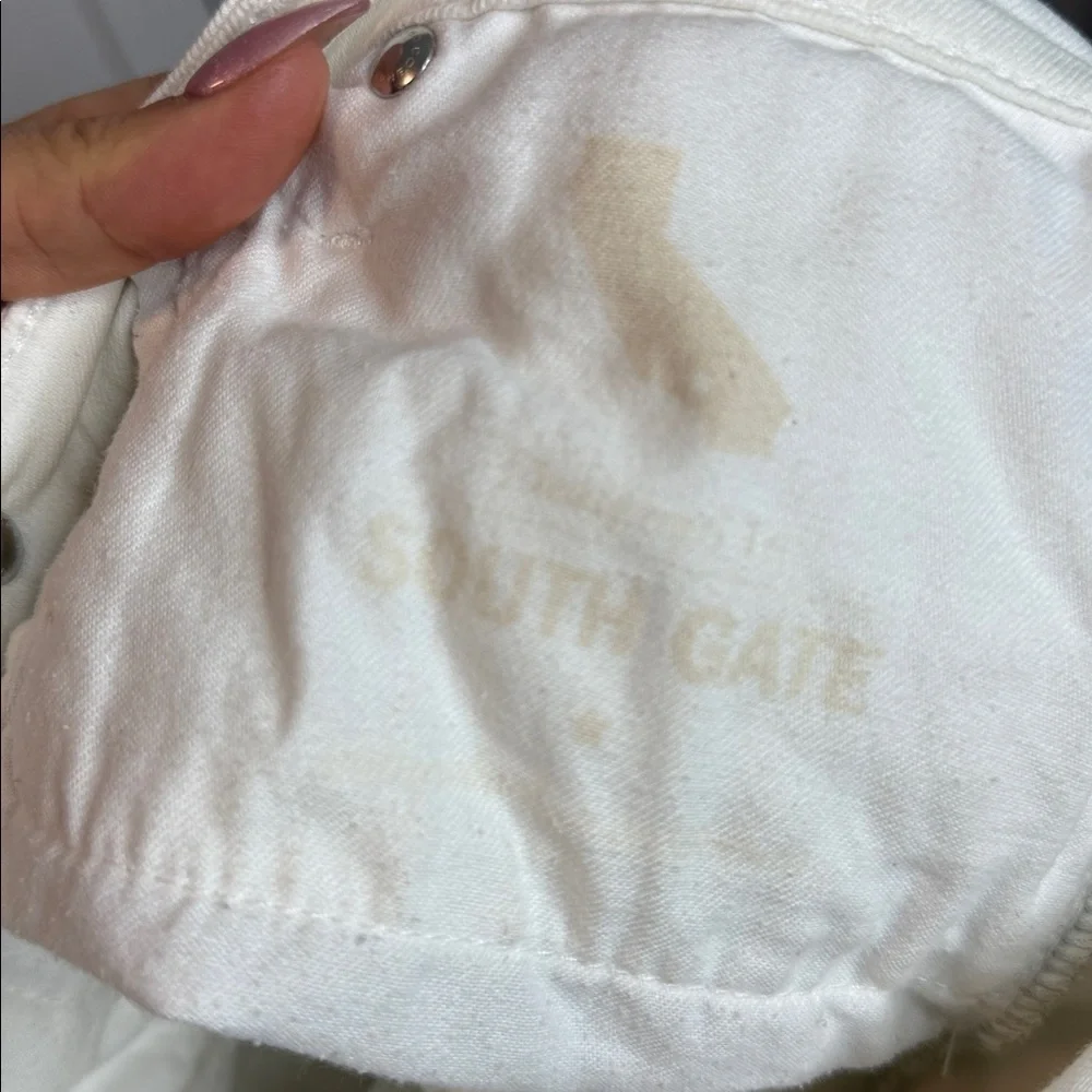 AG Adriano Goldschmied - 31 - White Ivory Denim Cuffed Crop Pants - Picture 7 of 7